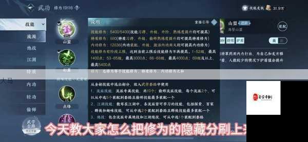 大豪侠武功如何最佳搭配？武功搭配指南攻略！在资源管理中的重要性